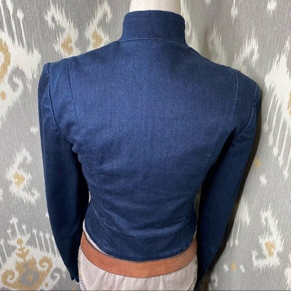 Ralph Lauren Indigo Blue Cropped Naval Officers Jacket - Picture 4 of 16